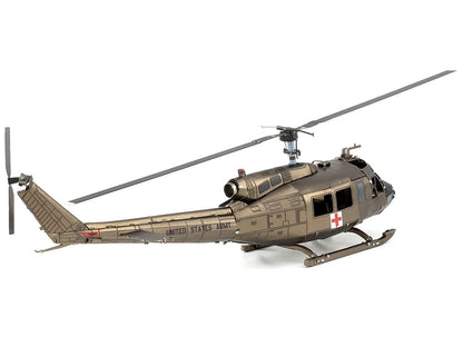 Model Kit Bell UH-1 Iroquois Helicopter "Huey" United States Army (Moderate Difficulty) Steel Model by Metal Earth