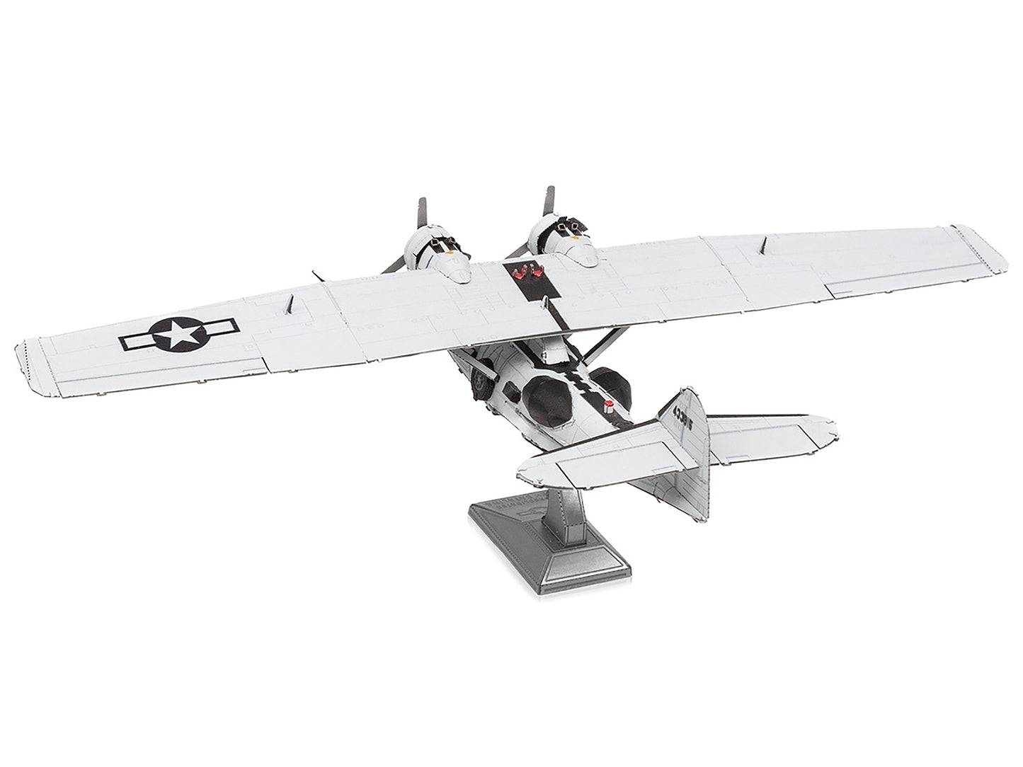 Model Kit Consolidated PBY Catalina Amphibious Aircraft "Miss Pick Up" United States Army Air Forces (Moderate Difficulty) Steel Model by Metal Earth
