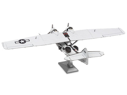 Model Kit Consolidated PBY Catalina Amphibious Aircraft "Miss Pick Up" United States Army Air Forces (Moderate Difficulty) Steel Model by Metal Earth
