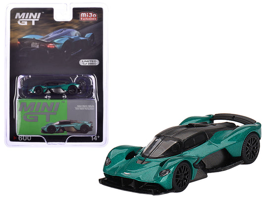 Aston Martin Valkyrie Racing Green Metallic Limited Edition to 3960 pieces Worldwide 1/64 Diecast Model Car by Mini GT-DiecastModeler.com