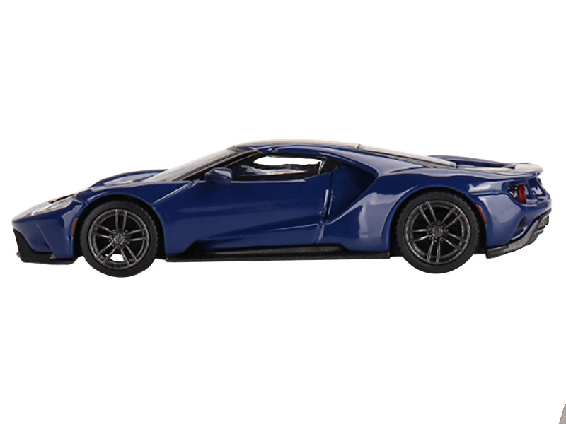 Ford GT Sunoco Blue with Yellow Stripes Limited Edition to 3600 pieces Worldwide 1/64 Diecast Model Car by Mini GT-DiecastModeler.com