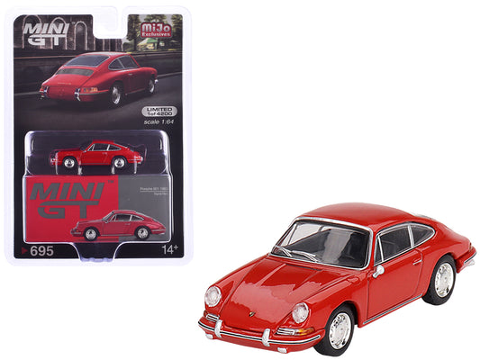 1963 Porsche 901 Signal Red Limited Edition to 4200 pieces Worldwide 1/64 Diecast Model Car by Mini GT-DiecastModeler.com