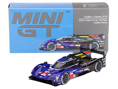 Cadillac V-Series.R #2 Earl Bamber - Alex Lynn - Richard Westbrook "Cadillac Racing" 3rd Place "24 Hours of Le Mans" (2023) Limited Edition to 5400 pieces Worldwide 1/64 Diecast Model Car by Mini GT-DiecastModeler.com