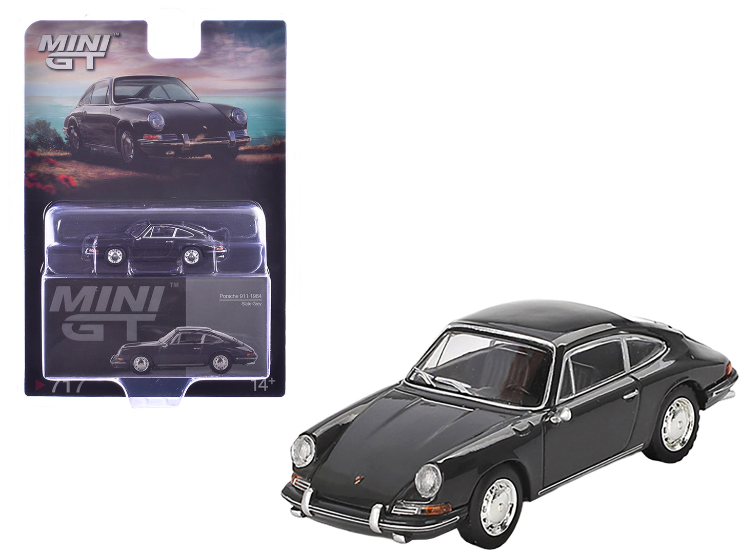 1964 Porsche 911 Slate Gray Limited Edition 1/64 Diecast Model Car by Mini GT-DiecastModeler.com