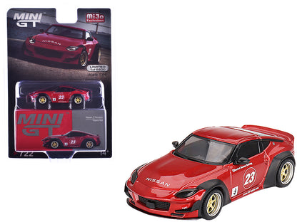 Nissan Z "Pandem" #23 Passion Red Metallic Limited Edition to 6600 pieces Worldwide 1/64 Diecast Model Car by Mini GT-DiecastModeler.com