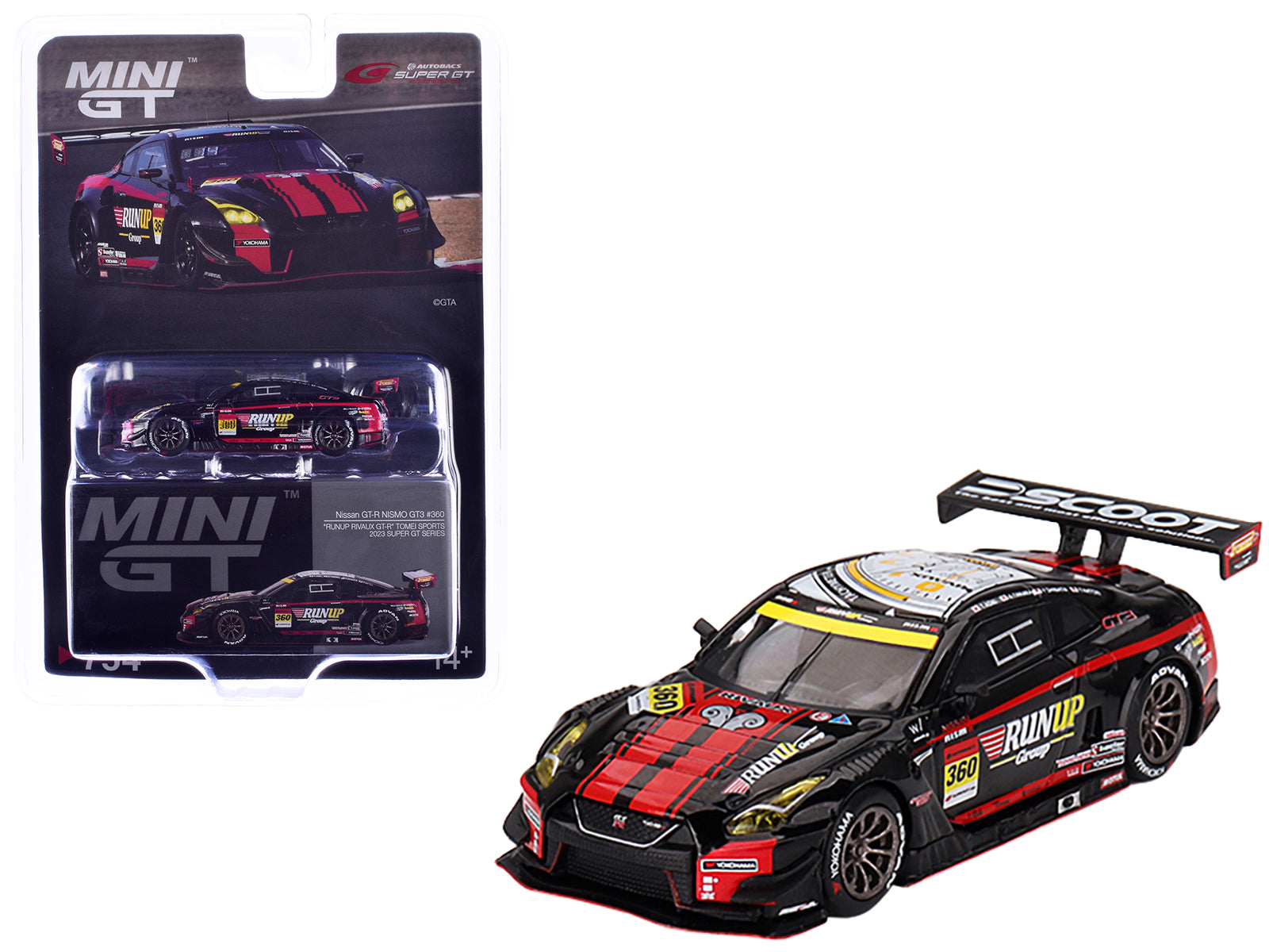 Nissan GT-R NISMO GT3 #360 Takayuki Aoki - Atsushi Tanaka - Takuya Otaki - Yusaku Shibata "Tomei Sports" "Super GT Series" (2023) Limited Edition 1/64 Diecast Model Car by Mini GT-DiecastModeler.com