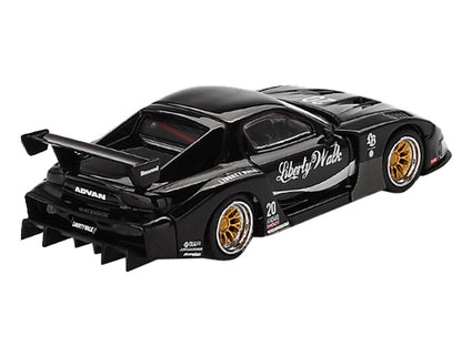 Mazda RX-7 LB-Super Silhouette #20 "Liberty Walk" Black Limited Edition 1/64 Diecast Model Car by Mini GT-DiecastModeler.com