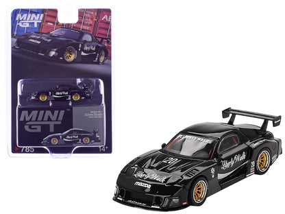 Mazda RX-7 LB-Super Silhouette #20 "Liberty Walk" Black Limited Edition 1/64 Diecast Model Car by Mini GT-DiecastModeler.com