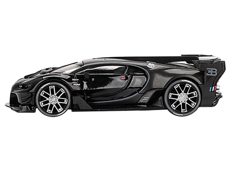 Bugatti Vision Gran Turismo Black and Carbon Limited Edition 1/64 Diecast Model Car by Mini GT-DiecastModeler.com