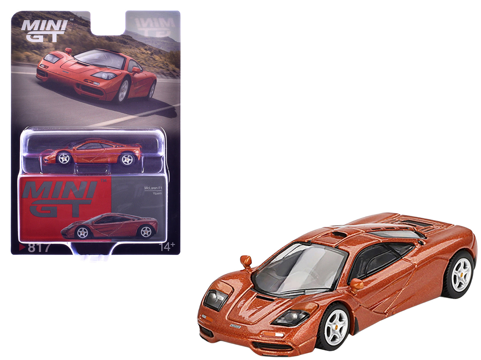 McLaren F1 Yquem Orange Metallic Limited Edition 1/64 Diecast Model Car by Mini GT-DiecastModeler.com