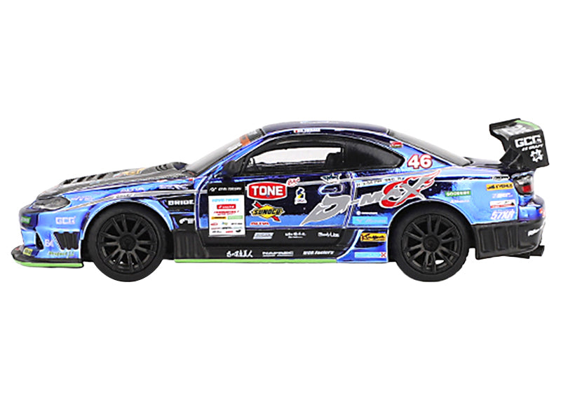 Nissan Silvia (S15) D-MAX RHD (Right Hand Drive) #46 Masao Suenaga "D-MAX Racing" "D1 Grand Prix" (2023) Limited Edition 1/64 Diecast Model Car by Mini GT