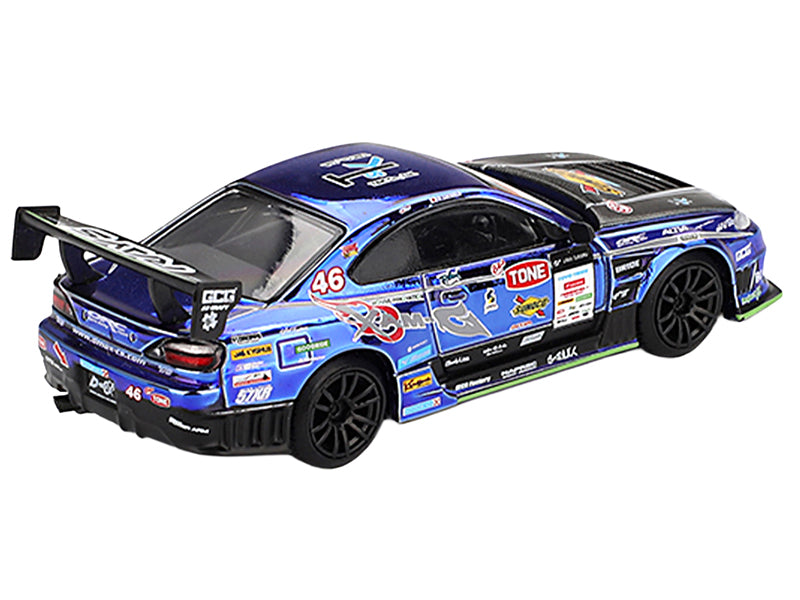 Nissan Silvia (S15) D-MAX RHD (Right Hand Drive) #46 Masao Suenaga "D-MAX Racing" "D1 Grand Prix" (2023) Limited Edition 1/64 Diecast Model Car by Mini GT