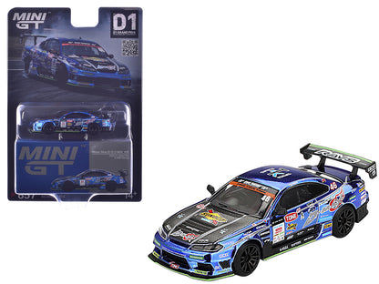 Nissan Silvia (S15) D-MAX RHD (Right Hand Drive) #46 Masao Suenaga "D-MAX Racing" "D1 Grand Prix" (2023) Limited Edition 1/64 Diecast Model Car by Mini GT