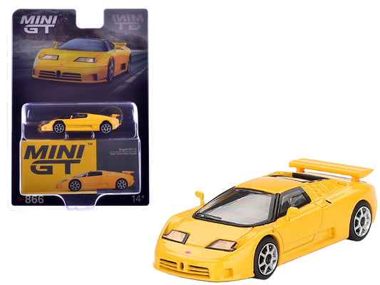 Bugatti EB110 Super Sport Giallo Bugatti Yellow Limited Edition 1/64 Diecast Model Car by Mini GT-DiecastModeler.com