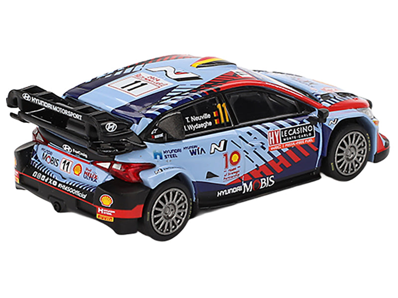 Hyundai i20 N Rally1 Hybrid #11 Thierry Neuville - Martijn Wydaeghe Winner "Rallye Monte-Carlo" (2024) Limited Edition 1/64 Diecast Model Car by Mini GT