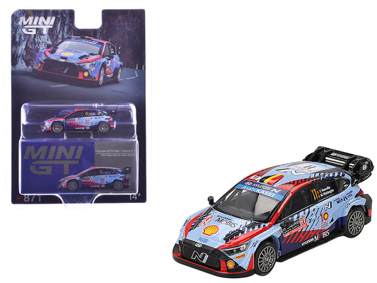 Hyundai i20 N Rally1 Hybrid #11 Thierry Neuville - Martijn Wydaeghe Winner "Rallye Monte-Carlo" (2024) Limited Edition 1/64 Diecast Model Car by Mini GT