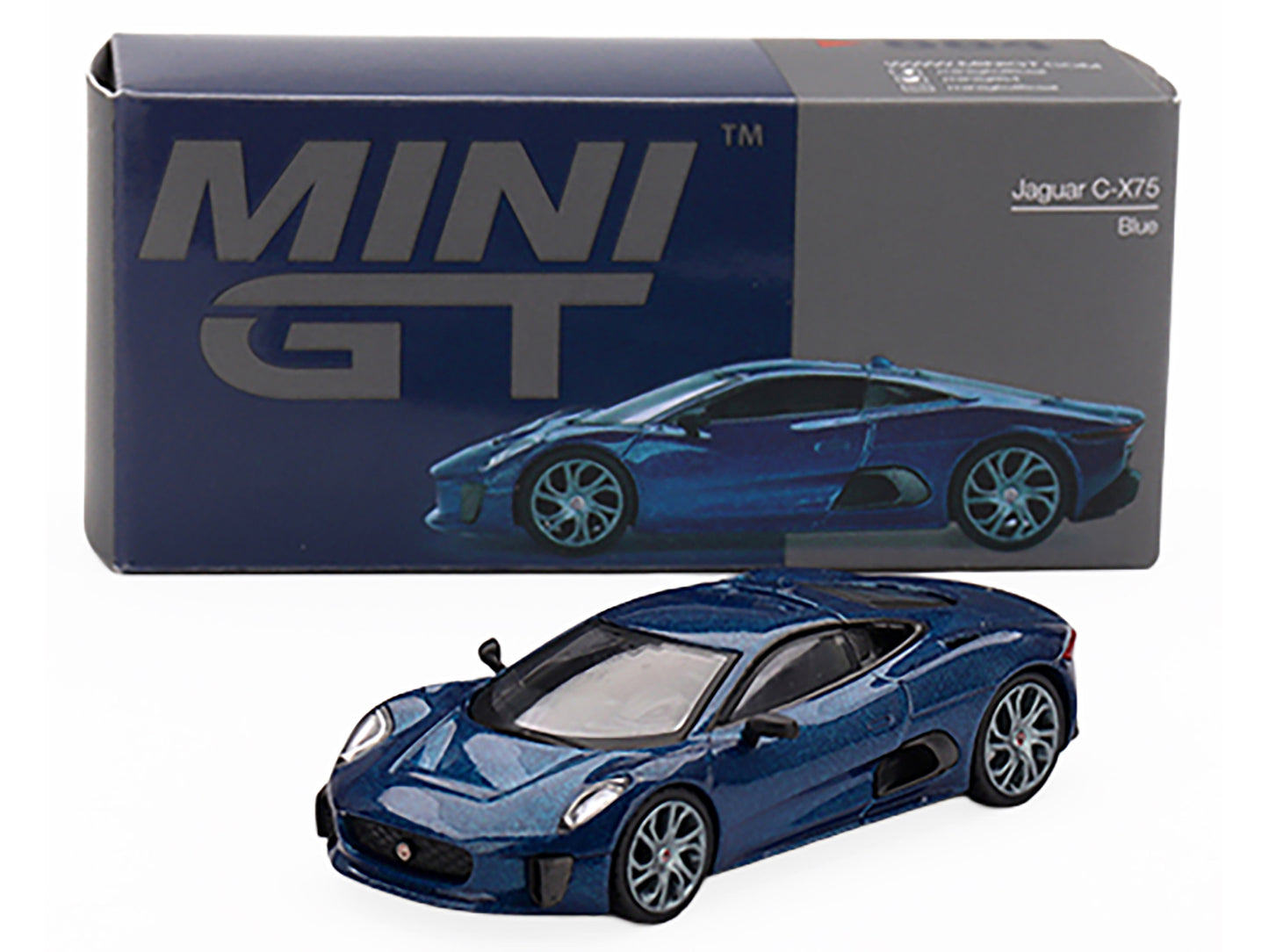 Jaguar C-X75 Blue Metallic Limited Edition 1/64 Diecast Model Car by Mini GT
