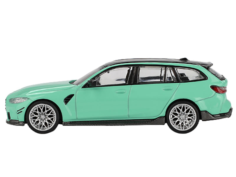 BMW M3 M Performance Touring Mint Green with Black Top Limited Edition 1/64 Diecast Model Car by Mini GT