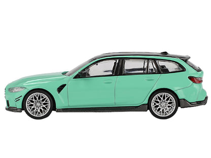 BMW M3 M Performance Touring Mint Green with Black Top Limited Edition 1/64 Diecast Model Car by Mini GT