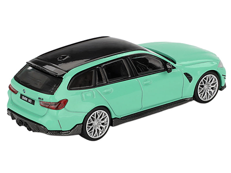 BMW M3 M Performance Touring Mint Green with Black Top Limited Edition 1/64 Diecast Model Car by Mini GT