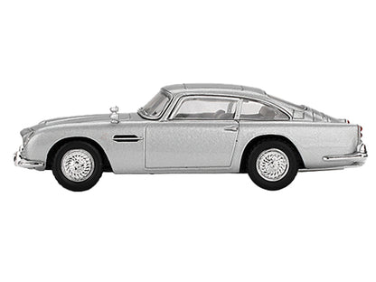Aston Martin DB5 RHD (Right Hand Drive) Birch Silver Metallic 007 James Bond "Thunderball" (1965) Movie Limited Edition 1/64 Diecast Model Car by Mini GT-DiecastModeler.com
