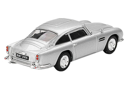 Aston Martin DB5 RHD (Right Hand Drive) Birch Silver Metallic 007 James Bond "Thunderball" (1965) Movie Limited Edition 1/64 Diecast Model Car by Mini GT-DiecastModeler.com