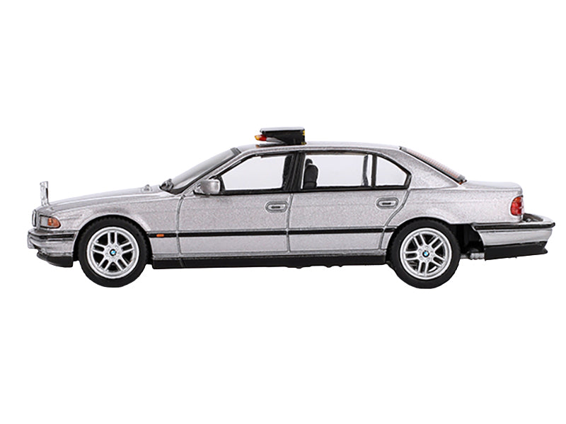 BMW 750IL Gray Metallic 007 James Bond "Tomorrow Never Dies" (1997) Movie Limited Edition 1/64 Diecast Model Car by Mini GT