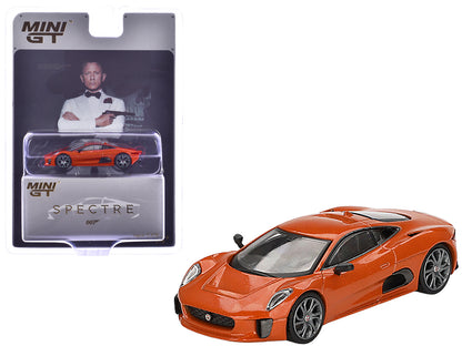 Jaguar C-X75 Orange Metallic 007 James Bond "Spectre" (2015) Movie Limited Edition 1/64 Diecast Model Car by Mini GT