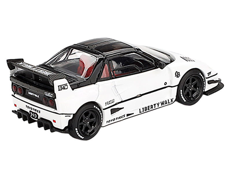 Mazda AZ-1 Liberty Walk LB40 RHD (Right Hand Drive) White with Black Top "2024 Tokyo Auto Salon" Limited Edition 1/64 Diecast Model Car by Mini GT