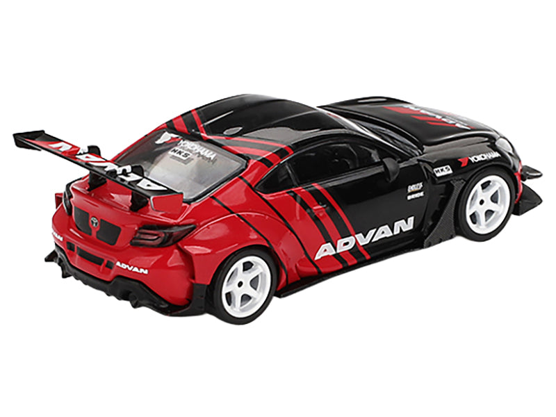 Toyota GR86 "HKS TYPE R ADVAN" RHD (Right Hand Drive) Black and Red "2022 Tokyo Auto Salon" Limited Edition 1/64 Diecast Model Car by Mini GT