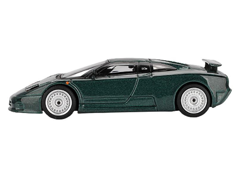 Bugatti EB110 GT Verde Scuro Dark Green Metallic Limited Edition 1/64 Diecast Model Car by Mini GT