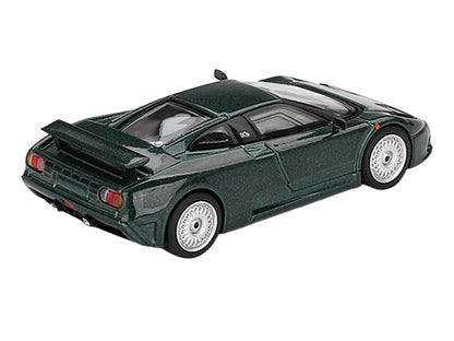 Bugatti EB110 GT Verde Scuro Dark Green Metallic Limited Edition 1/64 Diecast Model Car by Mini GT