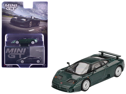 Bugatti EB110 GT Verde Scuro Dark Green Metallic Limited Edition 1/64 Diecast Model Car by Mini GT
