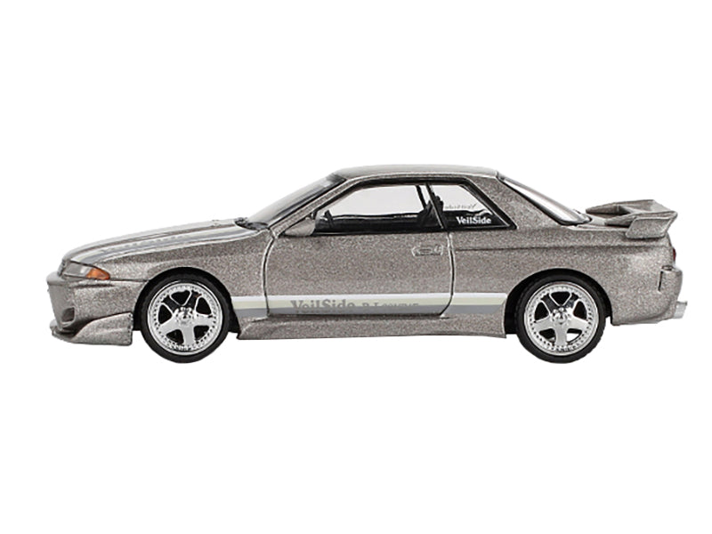 Nissan Skyline GT-R (R32) RHD (Right Hand Drive) "Veilside Combat C-I" Gray Metallic Limited Edition 1/64 Diecast Model Car by Mini GT-DiecastModeler.com