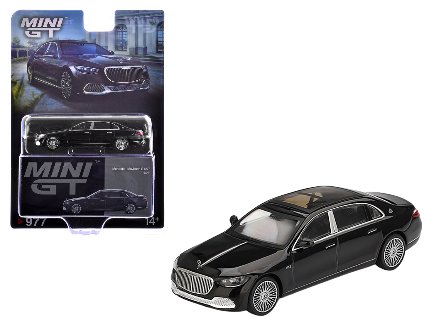Mercedes-Maybach S 680 Black Limited Edition 1/64 Diecast Model Car by Mini GT