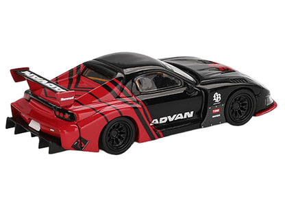 Mazda RX-7 LB-Super Silhouette RHD (Right Hand Drive) "Advan" Black and Red Limited Edition 1/64 Diecast Model Car by Mini GT