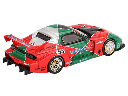 Mazda RX-7 LB-Super Silhouette RHD (Right Hand Drive) #55 "787B Tribute" Red and Green Limited Edition 1/64 Diecast Model Car by Mini GT