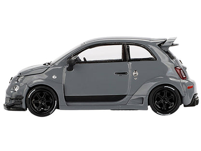 ABARTH 595 #49 "LB-Works x Abas Works" Gray Limited Edition 1/64 Diecast Model Car by Mini GT
