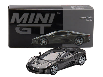 Jaguar C-X75 "Test Car" Black Carbon Limited Edition 1/64 Diecast Model Car by Mini GT