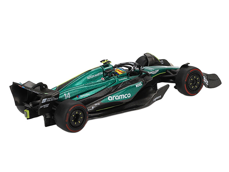 Aston Martin AMR24 #14 Fernando Alonso Formula One F1 "Bahrain GP" (2024) Limited Edition 1/64 Diecast Model Car by Mini GT