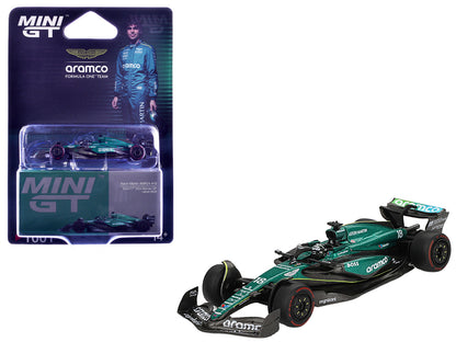 Aston Martin AMR24 #18 Lance Stroll Formula One F1 "Bahrain GP" (2024) Limited Edition 1/64 Diecast Model Car by Mini GT