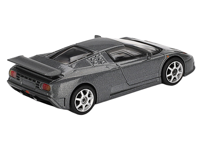 Bugatti EB110 Super Sport Grigio Scuro Dark Gray Metallic Limited Edition 1/64 Diecast Model Car by Mini GT