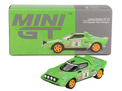 Lancia Stratos HF #4 Jorge de Bagration - Nuria Llopis Champion "Spanish Rally" (1979) Limited Edition 1/64 Diecast Model Car by Mini GT-DiecastModeler.com