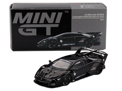Lamborghini Murcielago GT EVO LB-Silhouette Works Black Limited Edition 1/64 Diecast Model Car by Mini GT