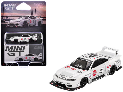 Nissan Silvia (S15) LB-Super Silhouette RHD (Right Hand Drive) #23 "Athlete" White with Graphics Limited Edition 1/64 Diecast Model Car by Mini GT-DiecastModeler.com