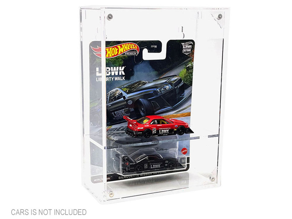 Showcase Premium Collector Single Display Case with Shelf "Mijo Exclusives" for 1/64 Scale Models-DiecastModeler.com
