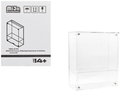 Showcase Premium Collector Single Display Case with Shelf "Mijo Exclusives" for 1/64 Scale Models-DiecastModeler.com