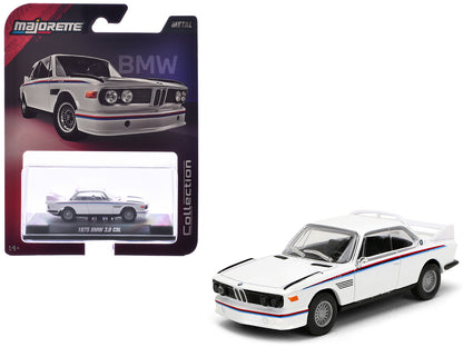 1975 BMW 3.0 CSL White with Red and Blue Stripes "Collection" Series 1/64 Diecast Model Car by Majorette-DiecastModeler.com