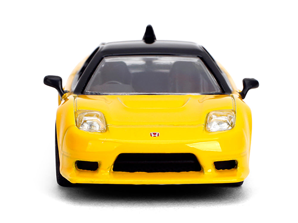 1995 Honda NSX-R GT RHD (Right Hand Drive) Yellow with Black Top "Collection" Series 1/64 Diecast Model Car by Majorette