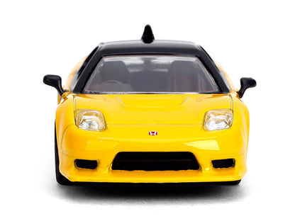 1995 Honda NSX-R GT RHD (Right Hand Drive) Yellow with Black Top "Collection" Series 1/64 Diecast Model Car by Majorette